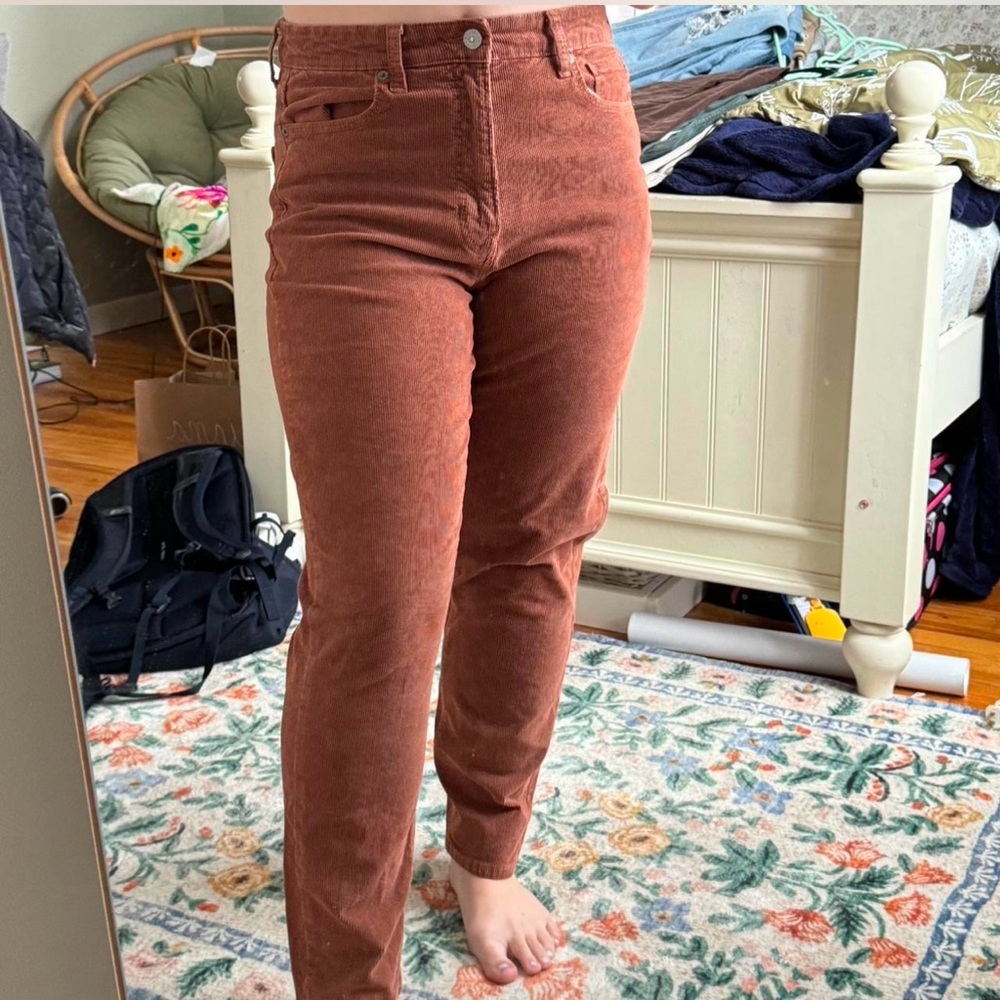 American Eagle Corduroy Pants Women's Brown High waist